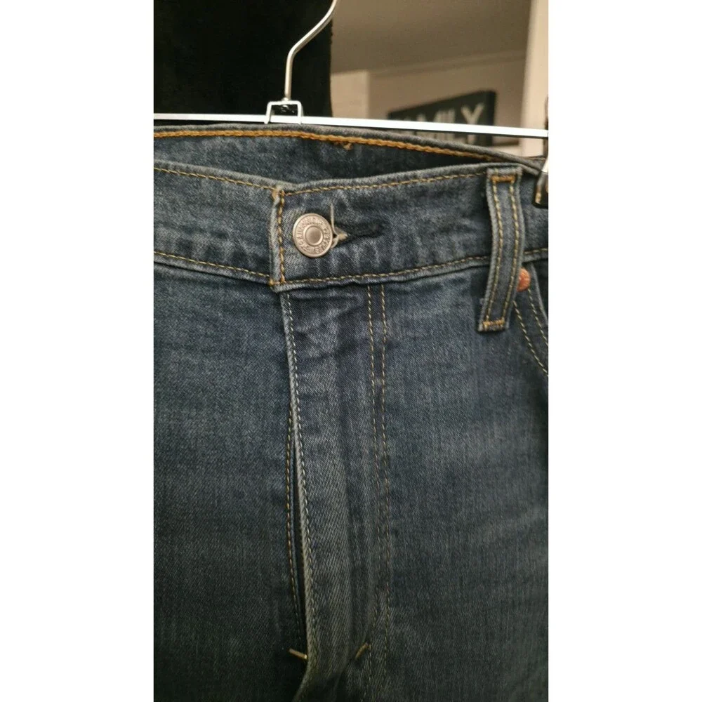 Levis 511 Jeans Mens 36x30 Blue Denim Slim Fit Zipper Medium Wash Grunge Skater
